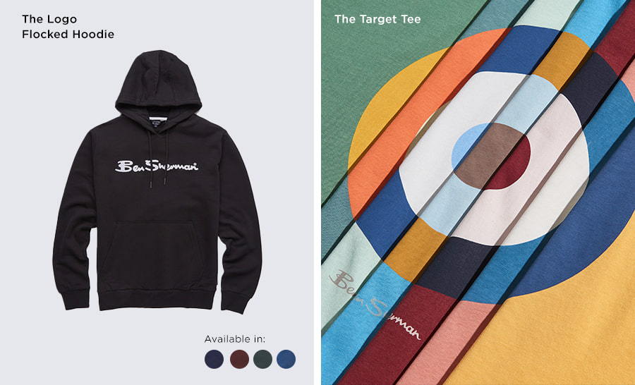 Logo Flocked Hoodie and Target Tee