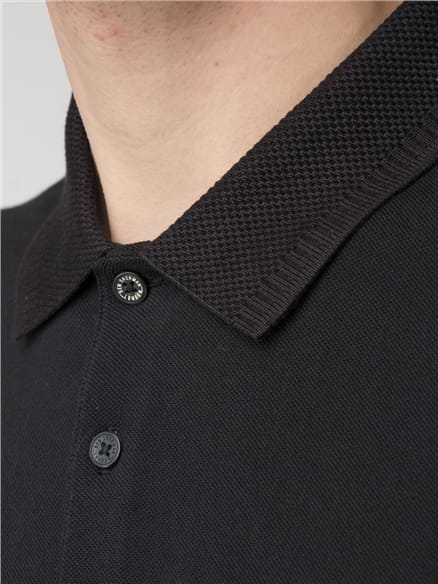 Honeycomb Jacquard Collar Polo