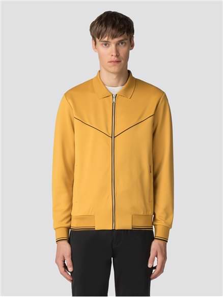 Yellow Tricot Track Top Jacket