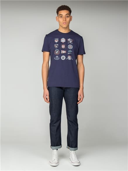 Navy Ivy Badges T-Shirt