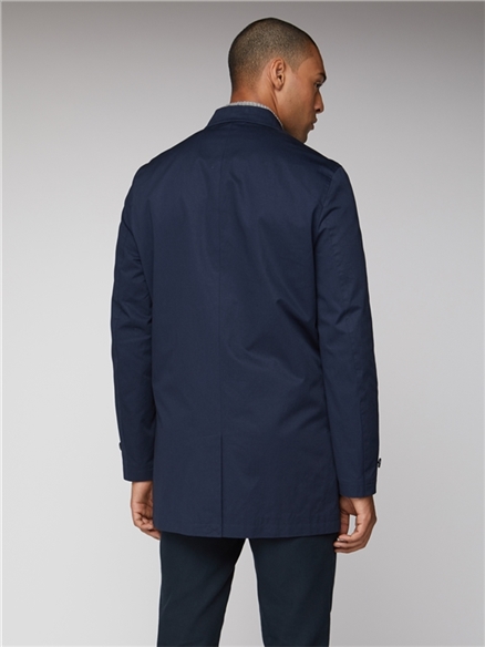 Navy Cotton Mac