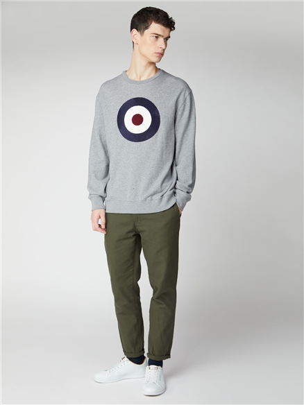 Grey Applique Target Sweatshirt