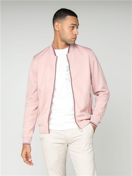 Pink Tricot Bomber Jacket