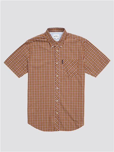 Short Sleeve Signature House Check Shirt - Claret