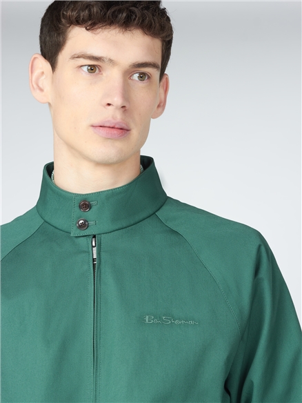 Men s Signature Green Harrington Jacket Ben Sherman