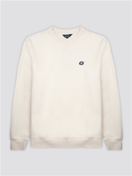 Lightweight Crew Neck Jumper - Ecru