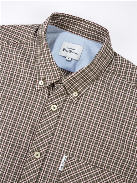 Mini Mod Hemp Checked Short Sleeved Shirt - Ben Sherman UK