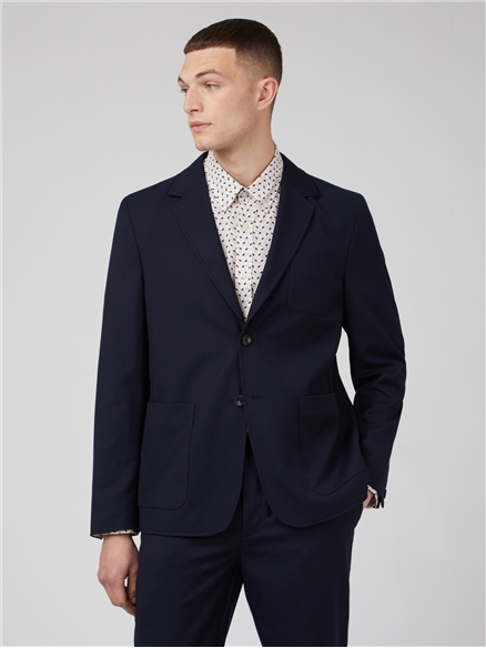 Navy Lightweight Twill Blazer