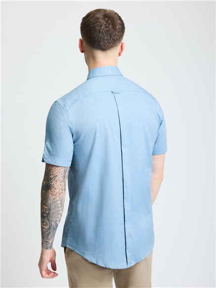 Short Sleeve Oxford Shirt in Airforce