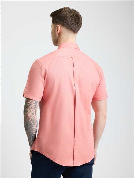 Short Sleeve Oxford Shirt in Cerise
