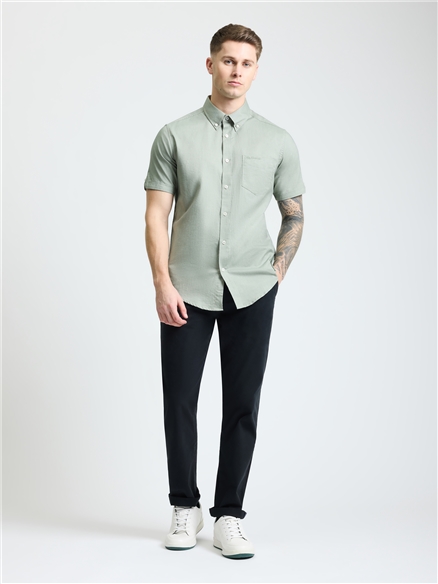 Short Sleeve Oxford Shirt in Khaki