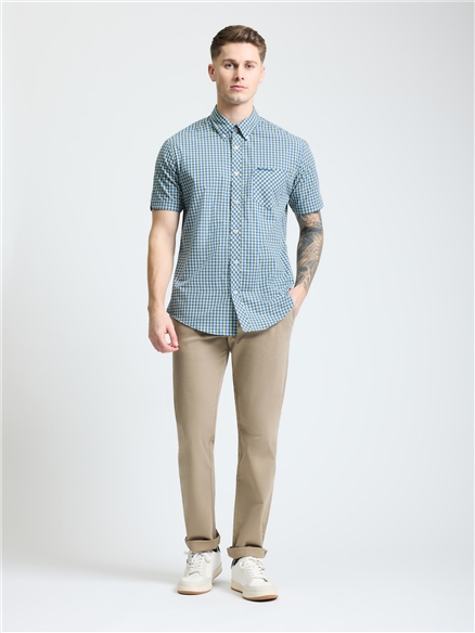 Short Sleeve House Check in Corn