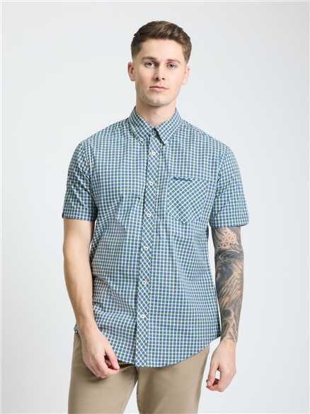 Short Sleeve House Check in Corn