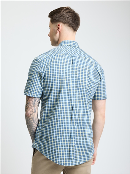 Short Sleeve House Check in Corn
