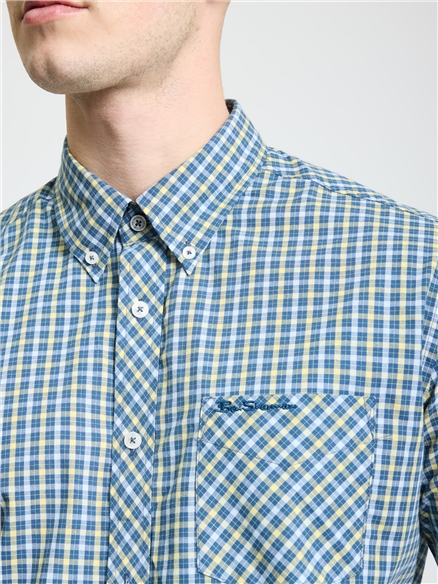 Short Sleeve House Check in Corn