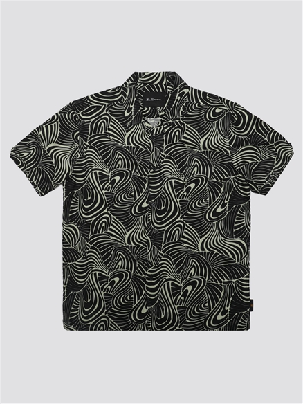 Psychedelic Swirl Print Shirt