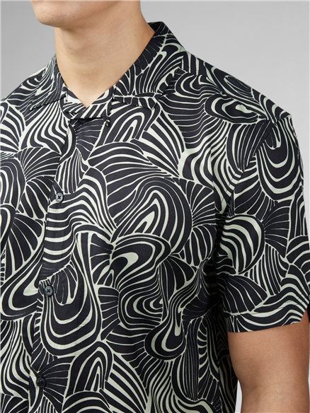Psychedelic Swirl Print Shirt