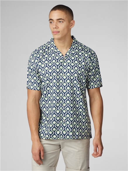 Retro Geo Print Shirt