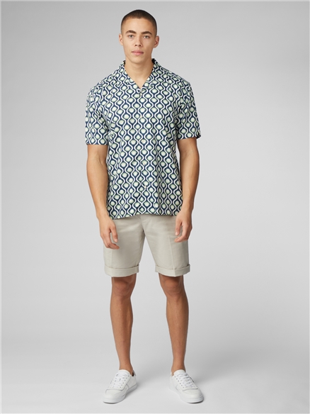 Retro Geo Print Shirt