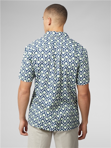 Retro Geo Print Shirt