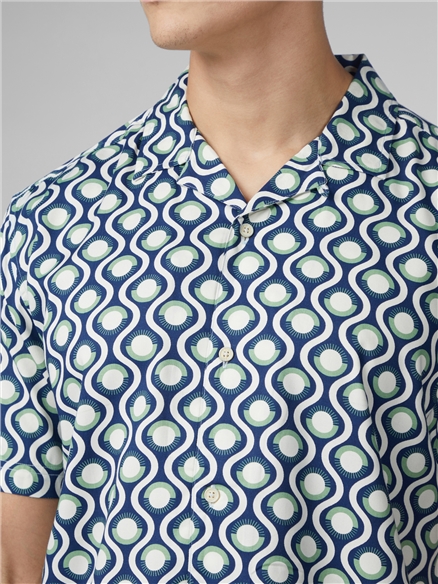 Retro Geo Print Shirt