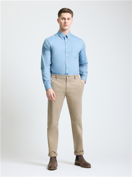 Long Sleeve Oxford Shirt in Airforce