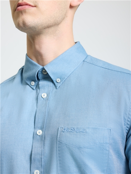 Long Sleeve Oxford Shirt in Airforce