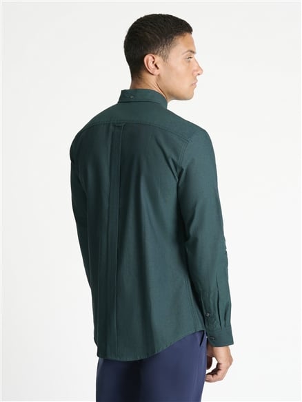 Long Sleeve Oxford Shirt in Dark Green