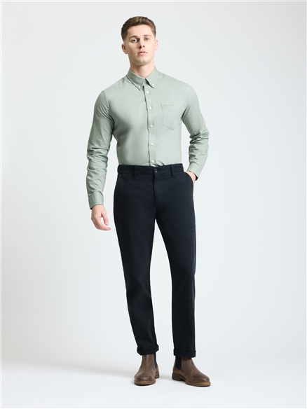 Long Sleeve Oxford Shirt in Khaki