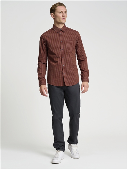 Long Sleeve 4Mm Gingham Shirt