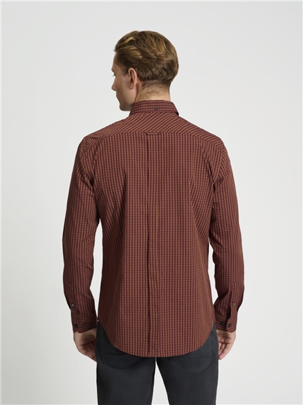 Long Sleeve 4Mm Gingham Shirt