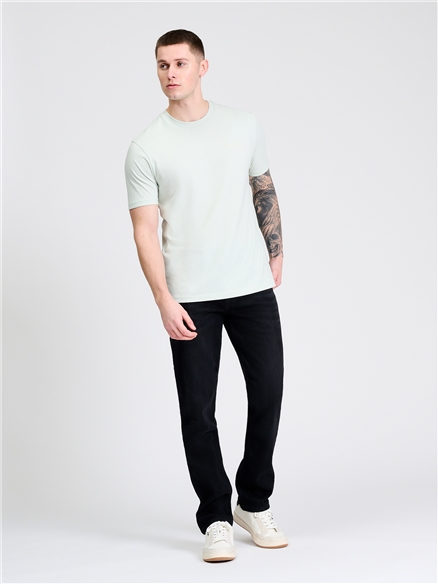 Embroidered Logo Tee in Light Green