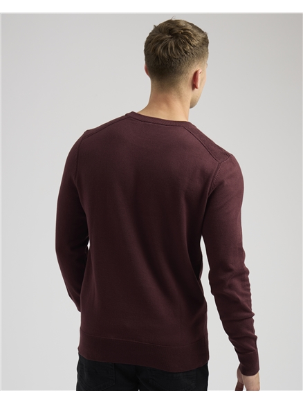 Crew Neck Knit With Shoulder Stitch