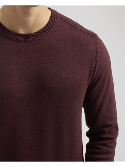 Crew Neck Knit With Shoulder Stitch