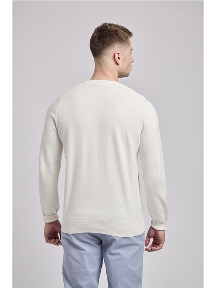 Crew Neck Jumper with Shoulder Stitch