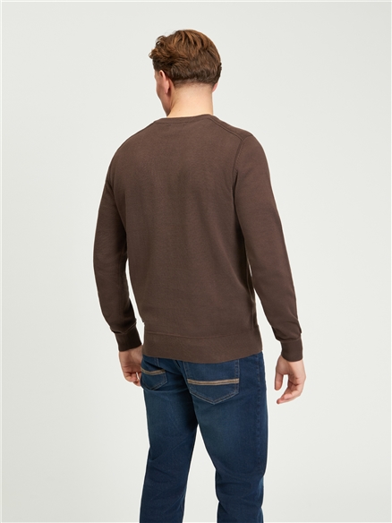 Long Sleeve Crew Neck &  Shoulder Stitch