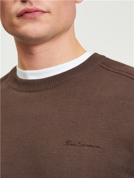 Long Sleeve Crew Neck &  Shoulder Stitch