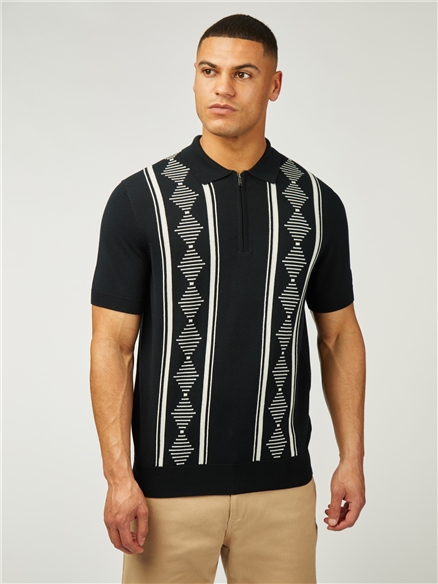 Argyle Jacquard Polo