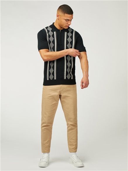 Argyle Jacquard Polo