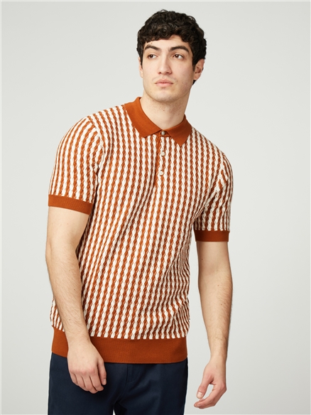 All Over Twisted Textured Polo