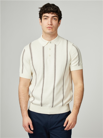 Jacquard Stripe Polo