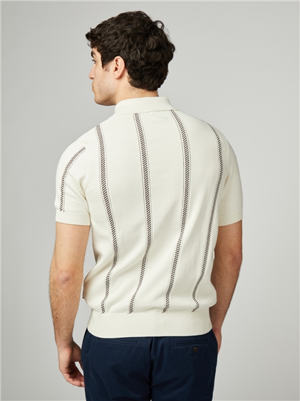 Jacquard Stripe Polo