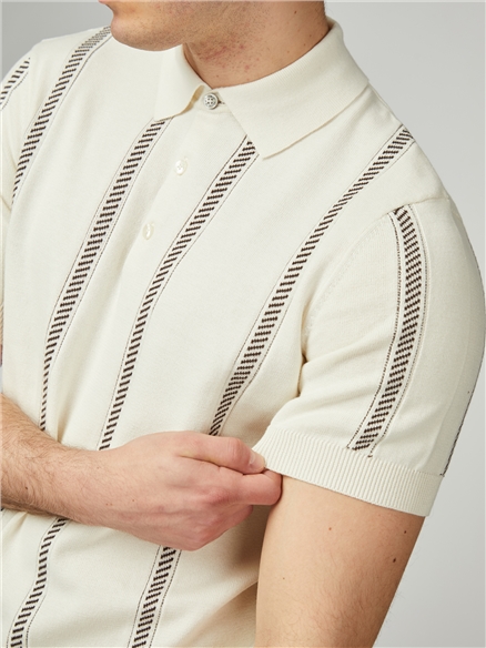 Jacquard Stripe Polo