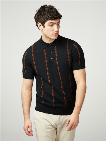 Jacquard Stripe Polo