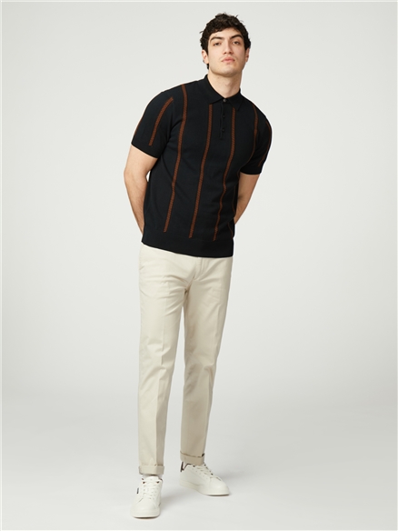 Jacquard Stripe Polo