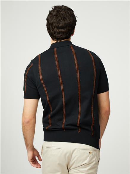 Jacquard Stripe Polo
