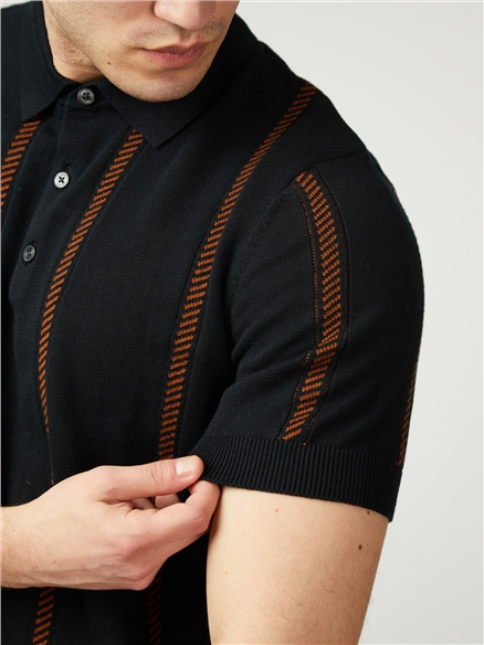 Jacquard Stripe Polo