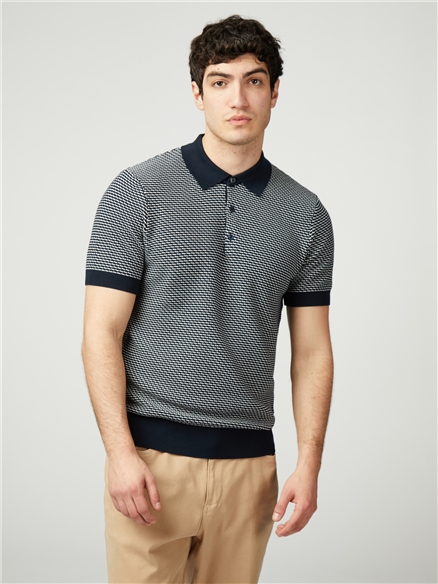 Bicoloured Textured Polo