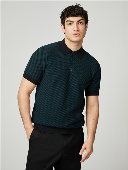 Bicoloured Textured Polo