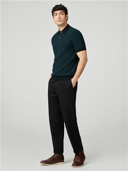 Bicoloured Textured Polo